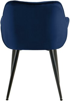 2-delige set stoel Tinni fluweel, Blauw