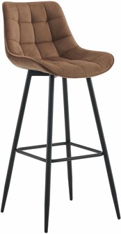 Barkruk Dortfard Fluweel, Bruin