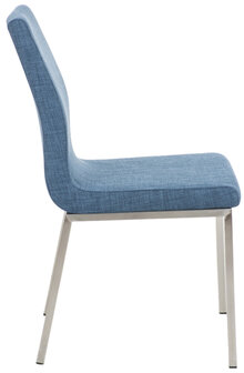 2-delige set eetkamerstoelen Calmor Stof, Blauw