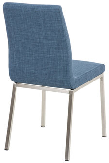 2-delige set eetkamerstoelen Calmor Stof, Blauw