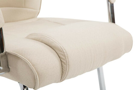 2-delige set stoelen Itteli Stof, Creme