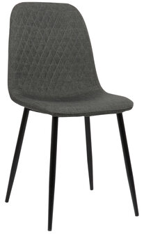 4-delige set stoelen Gevirny Stof, Grijs