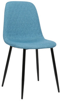 4-delige set stoelen Gevirny Stof, Blauw