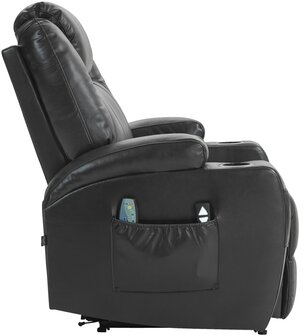 Fauteuil Hiplir met massagefunctie kunstleer, Bruin