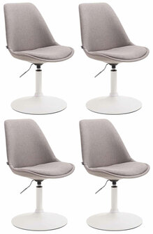 4-delige set stoelen Miverack W Stof, Grijs