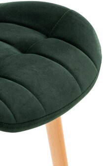 4-delige set stoelen Alde fluweel, Groen