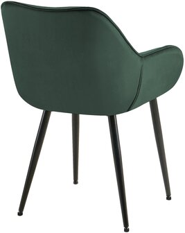 4-delige set stoelen Tinni fluweel, Groen