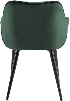 4-delige set stoelen Tinni fluweel, Groen