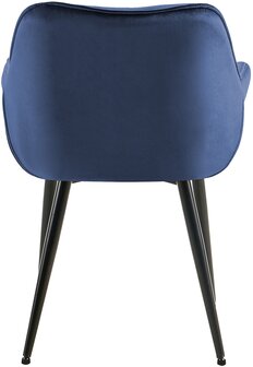 2-delige set stoel Tinni fluweel, Blauw