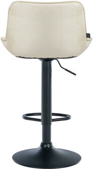 Barkruk Venoro Stof zwart, Creme
