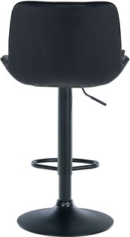 Barkruk Venoro Fluweel zwart, Zwart