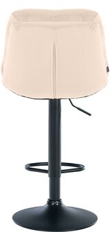 Barkruk Leural Fluweel zwart, Creme