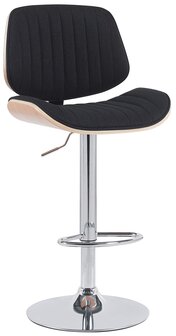 Barkruk Clowsan Stof chroom, Zwart