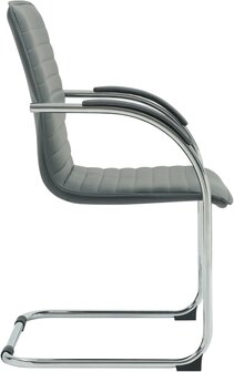 Set van 2 bezoekersstoelen Tari kunstleer, Grijs