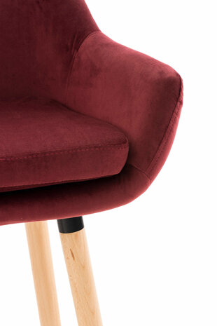 Barkruk Grint Fluweel Rood