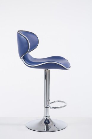Barkruk Lis Vigis Kunstleer Blauw,Chroom