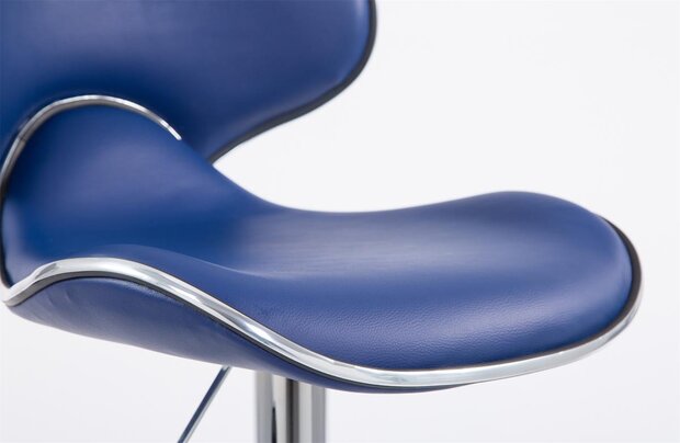Barkruk Lis Vigis Kunstleer Blauw,Chroom