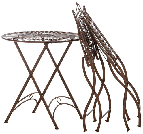 Bistro set Tagel antiek bruin, Bruin