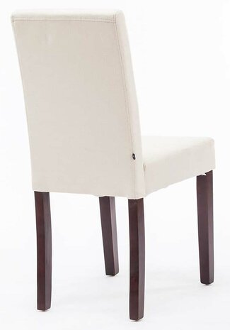 Set van 2 Eetkamerstoelen Ani Stof Creme,cappuccino