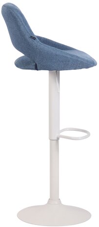 Barkruk Melit stof Blauww,wit
