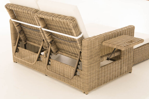 Wicker Loungebank Incini 5mm natura,gebroken wit, 