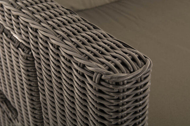 Wicker Loungebank Incini 5mm zwart,antraciet, Zwart