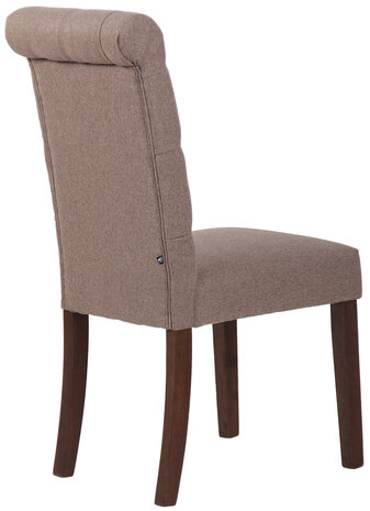 Set van 2 Lusbirn eetkamerstoelen Taupe,Stof