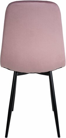 Set van 4 Nepiar eetkamerstoelen roze,Fluweel, 