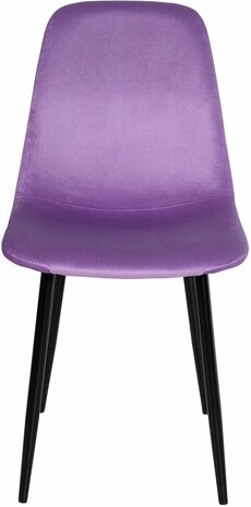 Set van 4 Nepiar eetkamerstoelen purper,Fluweel, Paars