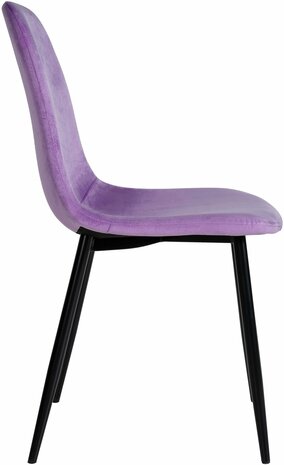 Set van 4 Nepiar eetkamerstoelen purper,Fluweel, Paars