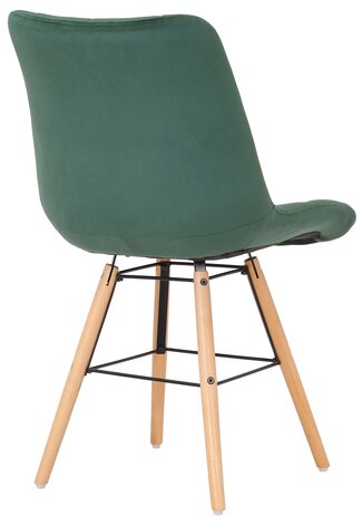 2-delige set stoelen Line fluweel, Groen