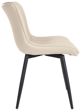 2-delige set stoelen Lorga kunstleer, Creme