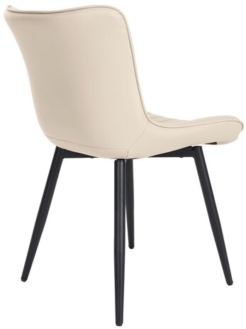 2-delige set stoelen Lorga kunstleer, Creme