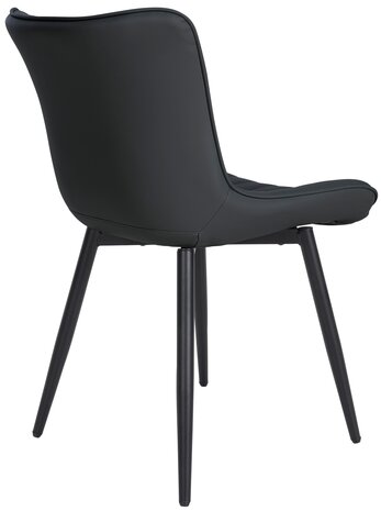 2-delige set stoelen Lorga kunstleer, Zwart