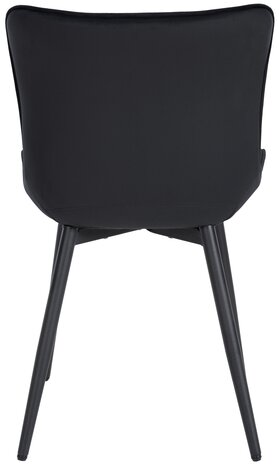 2-delige set stoelen Lorga Fluweel, Zwart