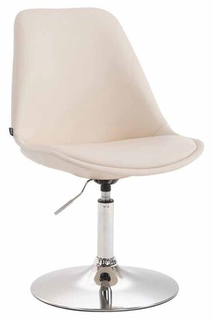 4-delige set eetkamerstoelen Miverack C kunstleer, Creme