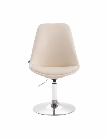 4-delige set eetkamerstoelen Miverack C kunstleer, Creme