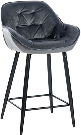 Barstoel Gobsin 76 Fluweel, Grijs