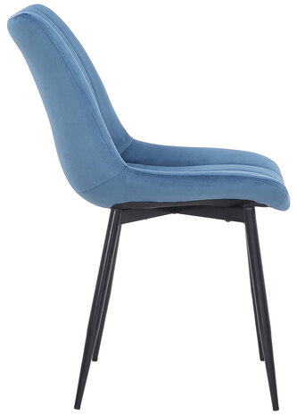 2-delige set stoelen Rehdan fluweel, Blauw