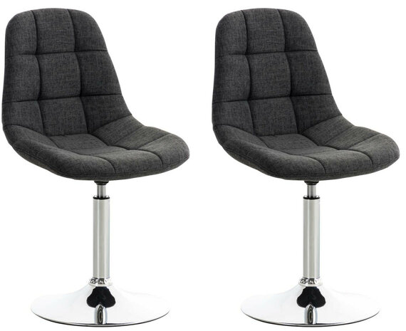 2-delige set stoelen Imel stof, Grijs