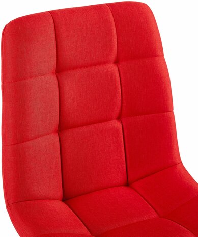 4-delige set eetkamerstoelen Entibas Stof, Rood