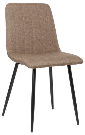 4-delige set stoelen Dojin stof, Bruin