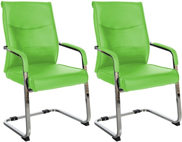 Set van 2 bezoekersstoelen Habort, Groen