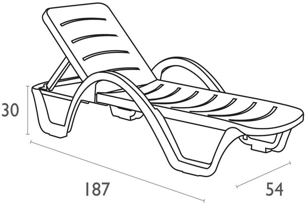 10-delige Ligstoelenset Havana, Wit