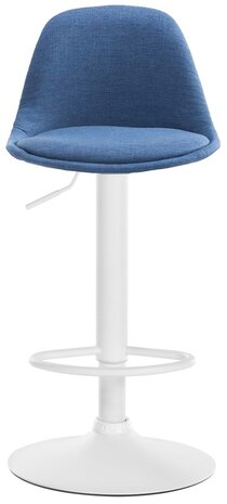 Barstoel Keil Stof wit, Blauw