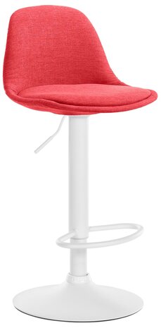 Barkruk Keil Stof wit, Rood