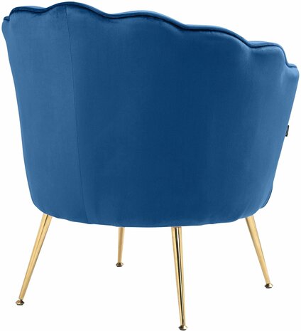 Stoel Rasito Fluweel, Blauw