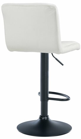 Barkruk Pure Fluweel zwart, Creme