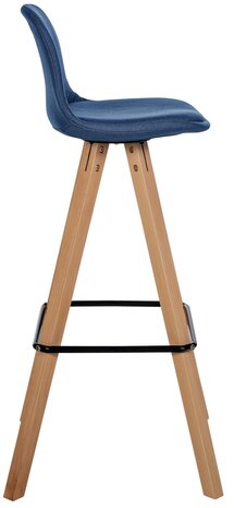 Barkruk Cirbon Stof Vierkant natuur, Blauw