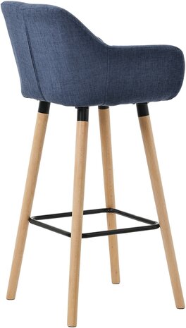 2-delige set barkruk Grint stof, Blauw